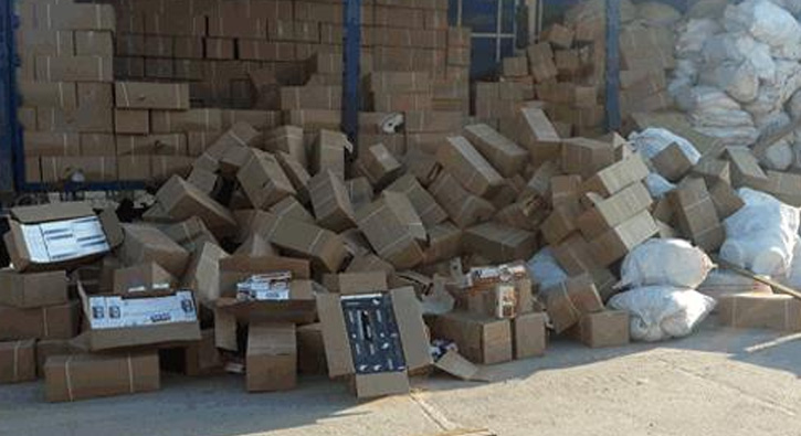 �stanbul'da 1 milyon 100 bin paket ka�ak sigara yakaland�