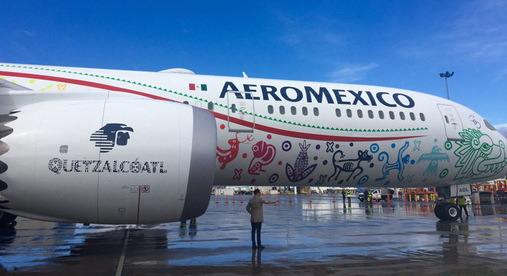 AeroMexico'dan evreci uak boyamas