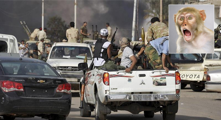 Libya'da maymun kavgas�: 16 �l�, 50 yaral�