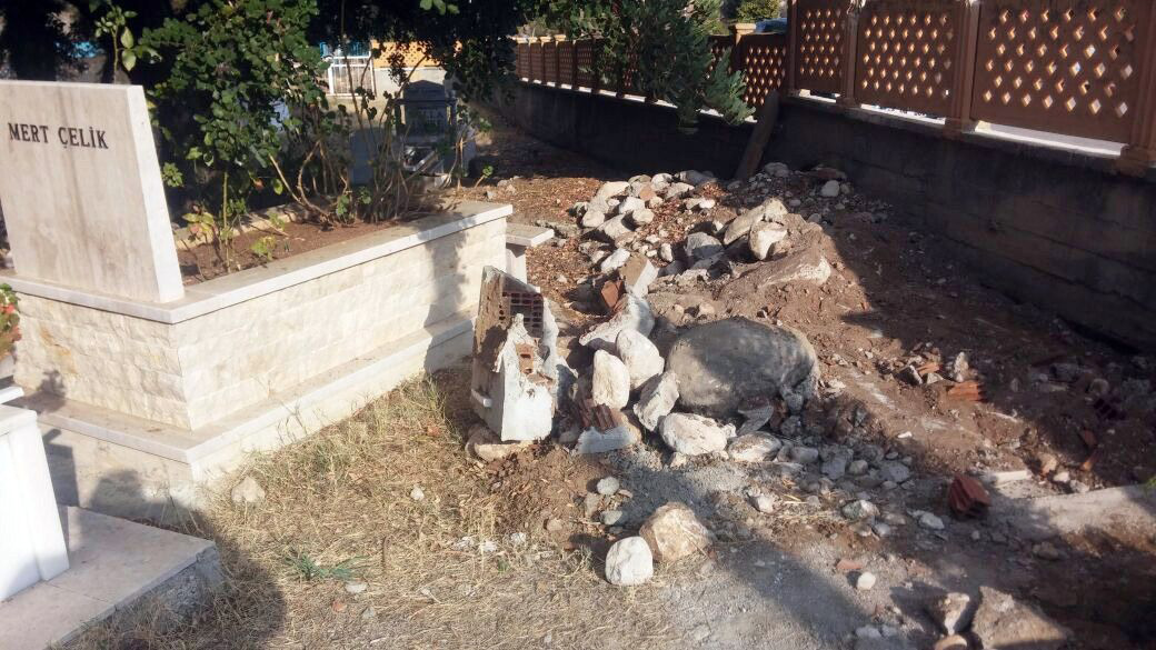 Kedi ''Arap''n mezar tahrip edildi  