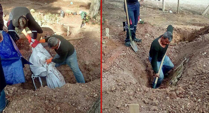 Tepki dinmedi, PKK'l cenazesi 4 gn sonra mezardan karld