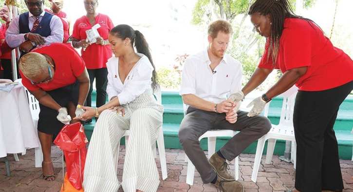 Prens Harry ve nl arkc Rihanna HIV testi yaptrd