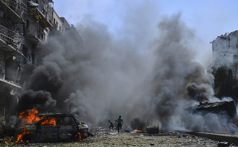 Halep'te 6 kilometrekarede can pazar�