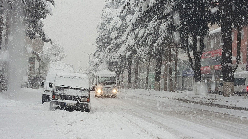 Tatvan'da yo�un kar ya����