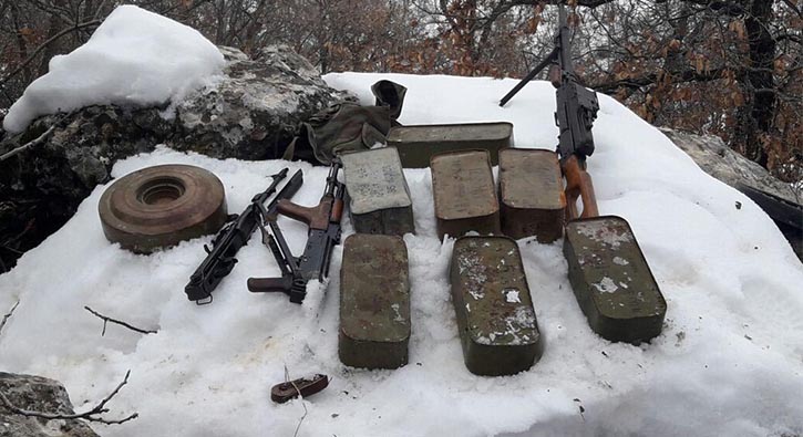 D�rtyol'da PKK s���naklar�nda cephanelik bulundu