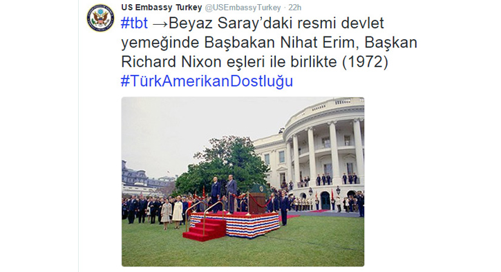 ABDnin Ankara Bykelilii'nin ''Nihat Erim'' fotoraf kamuoyunda rahatszlk oluturdu
