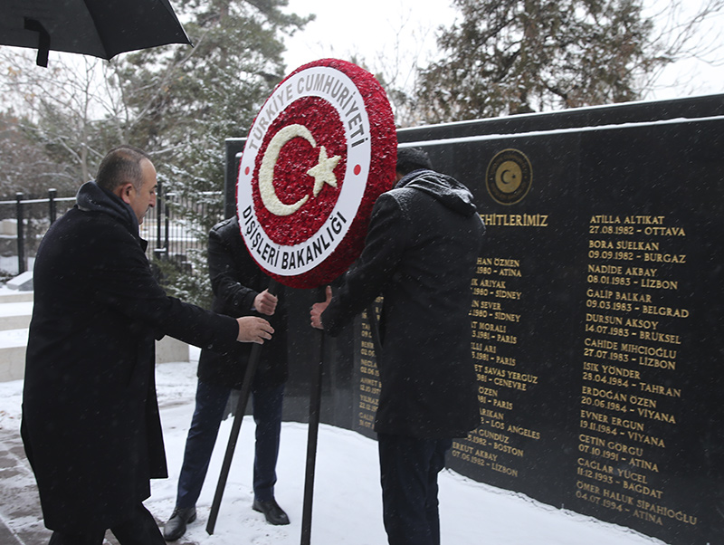 �avu�o�lu, b�y�kel�ilerle D��i�leri �ehitli�i'ni ziyaret etti