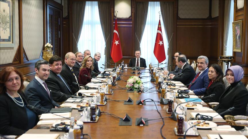 Cumhurbakan Erdoan, Atlantik heyetini kabul etti