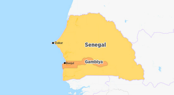 Gambiya'da son durum Gambiya nerede