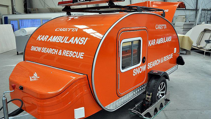 Karavandan kar ambulans� �retildi