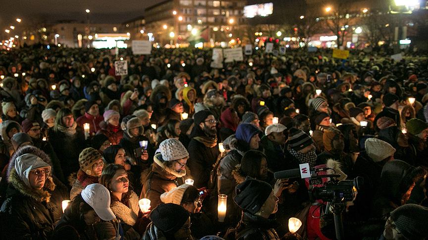 Kanada�da binlerce ki�i '�slamofobi'yi protesto etti