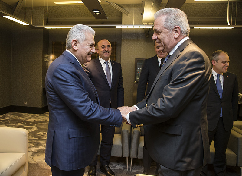 Ba�bakan Y�ld�r�m, Avramopulos'u kabul etti 