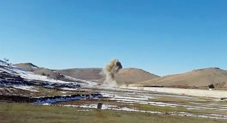 Mardin�de yola tuzaklanan patlay�c� imha edildi