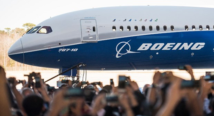 Boeing'in yeni yolcu ua 787-10 Dreamliner tantld
