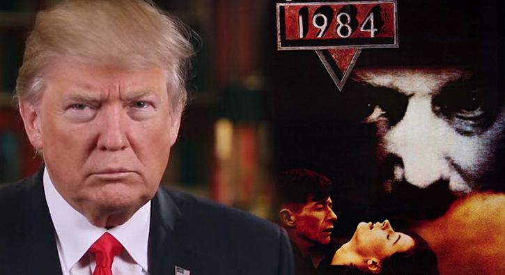 Trump' protesto amal 1984 filmi gsterime girecek