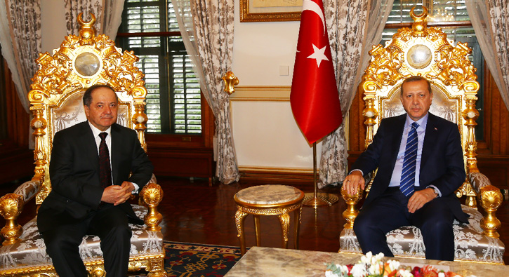 Cumhurbakan Erdoan Barzani ile grt