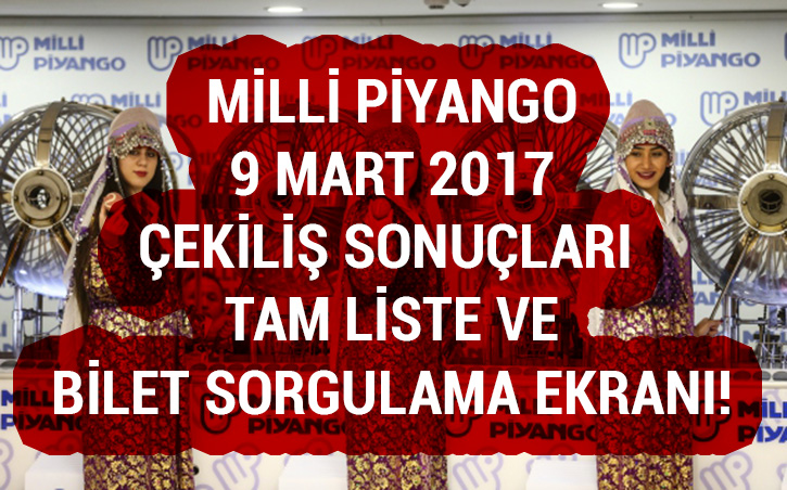 Milli Piyango 9 Mart ekili sonular