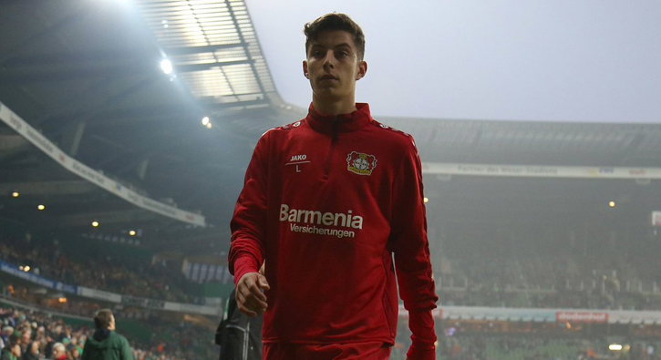 Bayer Leverkusen'in gen yldz Kai Havertz, snav nedeniyle kadroya alnmad