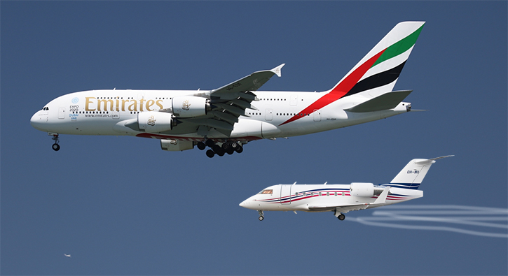 �� jeti, A-380 yolcu u�a��n�n 300m alt�nda kal�p motorlar� durdu