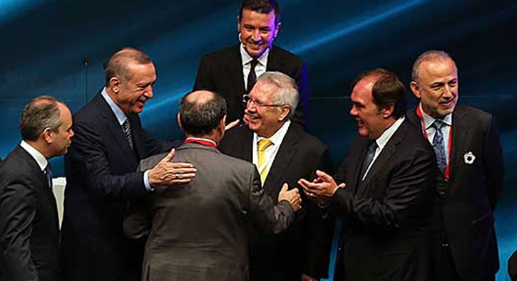 Cumhurbakan Erdoan, Aziz Yldrm ve Dursun zbek'i bir araya getirdi