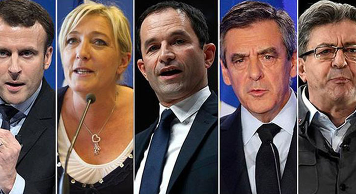 Fransada bir ilk: Cumhurbakan adaylar canl yaynda kozlarn paylat, Macron yerini salamlatrd
