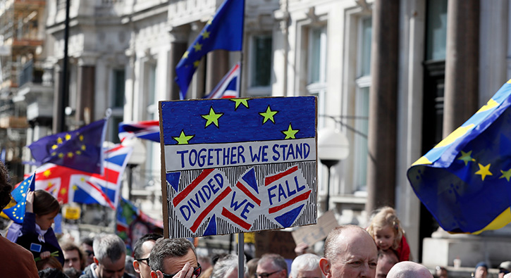 Londra'da Brexit protestosu