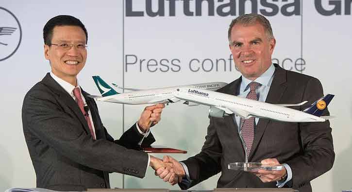 Lufthansa Grup ile Cathay Pacific'ten spriz anlama