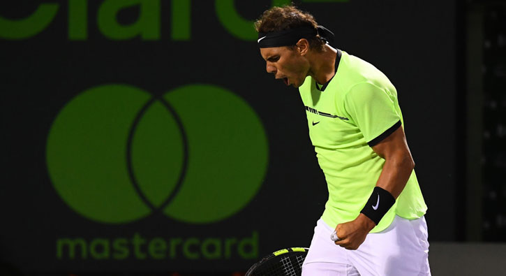 Rafael Nadal Miami A��k'ta yar� finalde