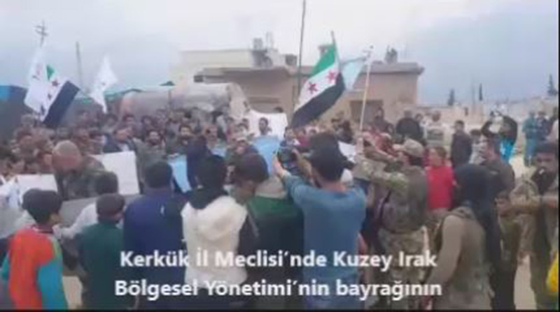 Suriye'de Kerk�k protestosu