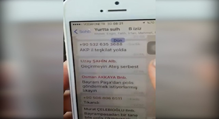 Darbe giri�iminin WhatsApp yaz��malar� Ak�nc� �ss� iddianamesinde yer ald�
