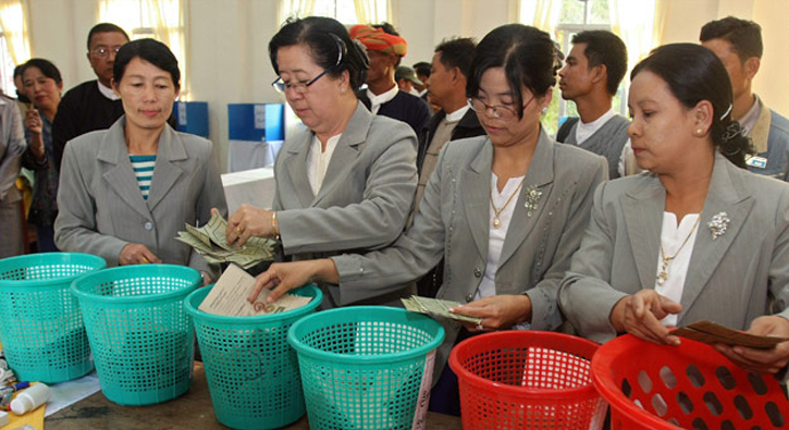 Myanmar'daki ara se�im sonu�lar� a��kland�