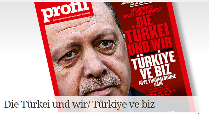 Avusturya dergisinden T�rk�e ve Erdo�anl� kapak