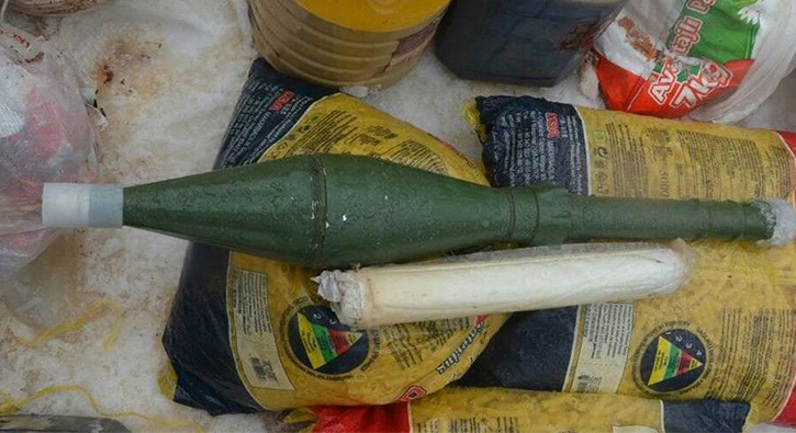 Terristlerin snandaki sandktan anti tank roketi kt