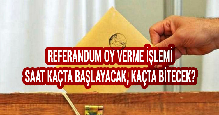 Referandum oy verme saat kata bitiyor