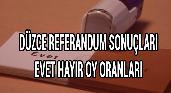 D�zce referandum sonu�lar�