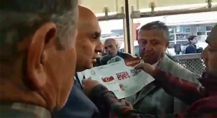 CHP�li vekil, kahvede vatanda�larla tart��t�  