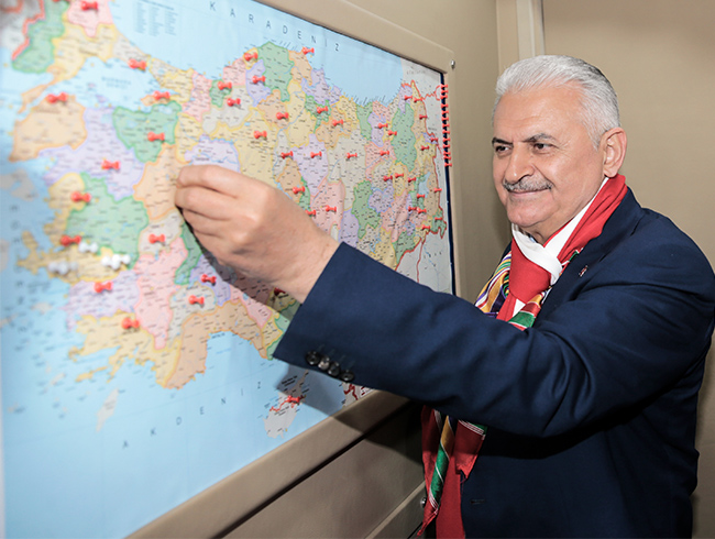 Ba�bakan Y�ld�r�m 51 ilde miting yapt� 