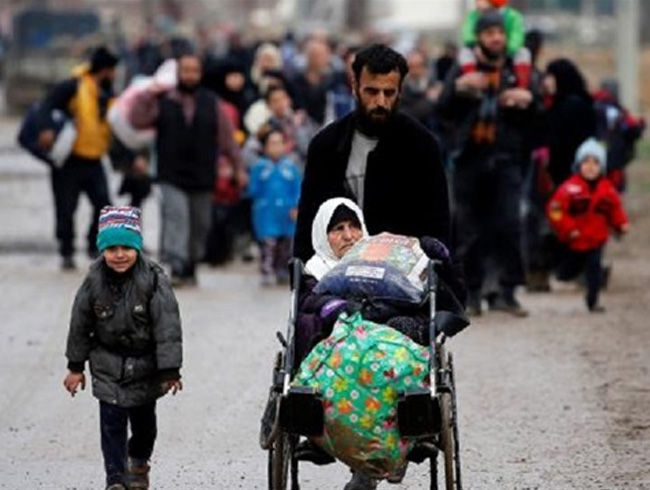 Musul'u terk edenlerin sivillerin says 500 bine yaklat
