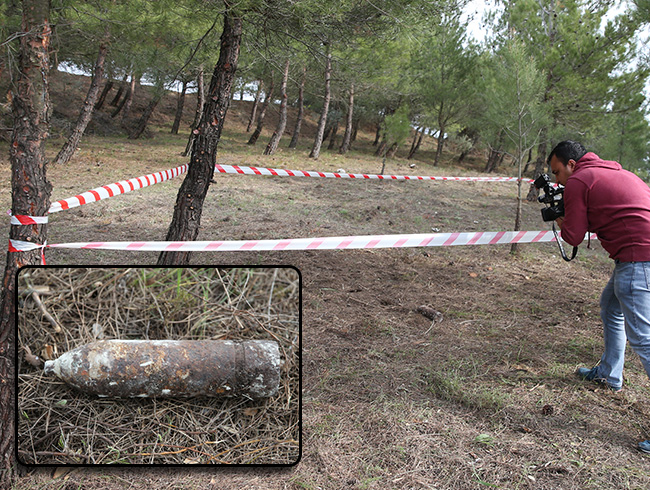 anakkale Sava'ndan kalma patlamam top mermisi bulundu