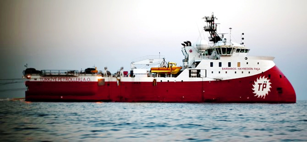 Barbaros Hayrettin Paa sismik gemisi Akdeniz'e iniyor