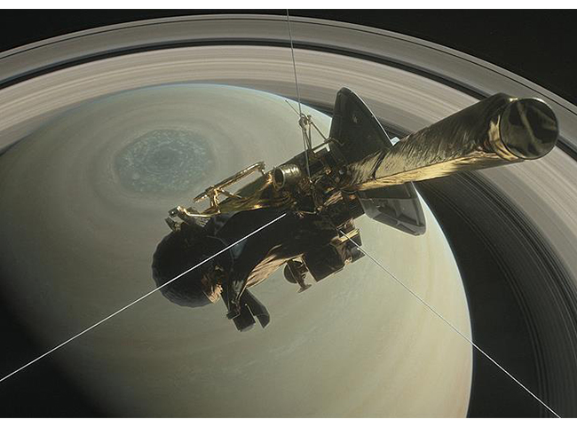 Cassini, Satrn ile halkalar arasna ilk daln yapt