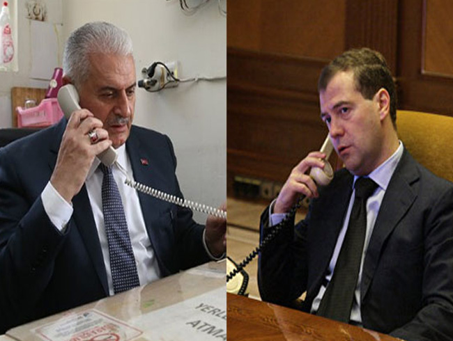 Medvedev'den Babakan Yldrm'a teekkr telefonu