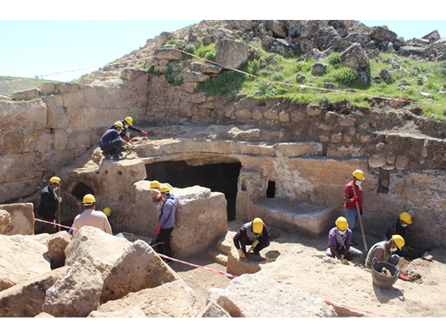 Diyarbakr'da 1700 yllk yeralt tapna bulundu