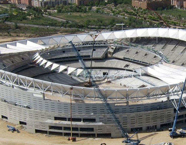 Atletico Madrid'in yeni stadyumu Wanda Metropolitanonun yapmnda sona gelindi