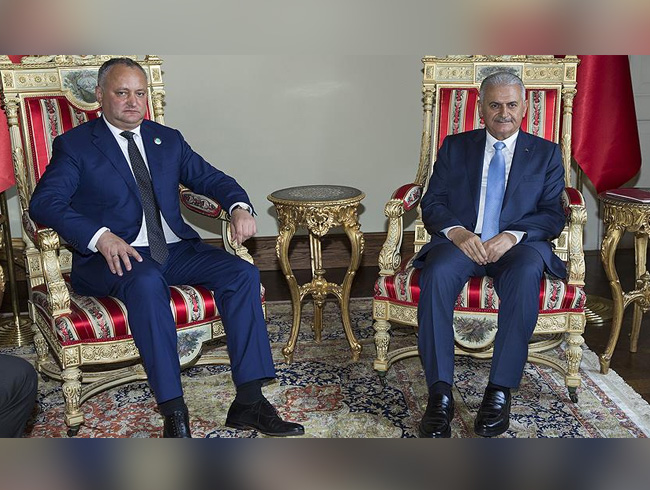 Babakan Yldrm Moldova Cumhurbakan Dodon ile grt