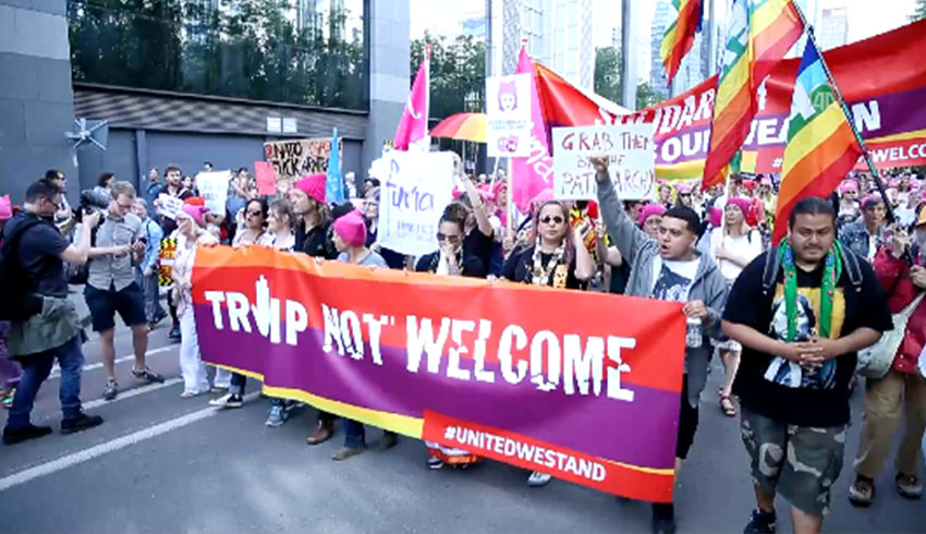 Trump Brksel'de protesto edildi