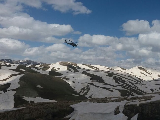 TSK: ukurca'da terristlerin roketli saldrsnda isabet alan helikopter zorunlu ini yapt