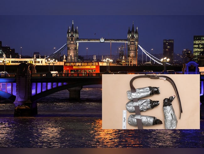 Londra saldrganlar patlayc grnml ieler yerletirilmi kemer giydiler