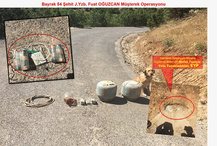 Diyarbakr'da yola tuzaklanan 100 kilogramlk patlayc imha edildi