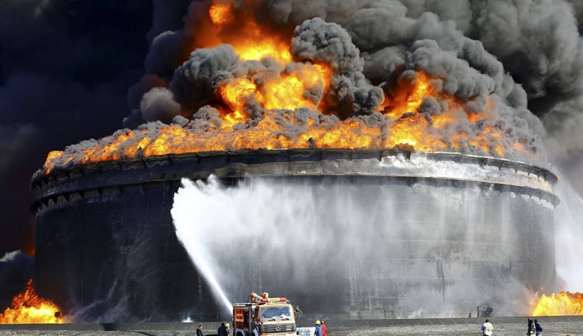 Irak'ta yak�t deposu yand�: 43 yaral�